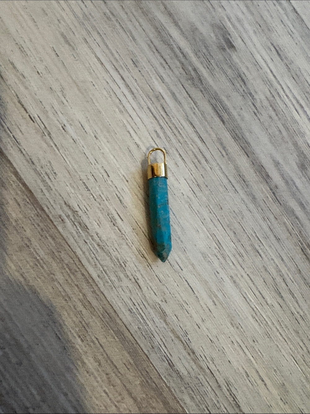 Shakti Turquoise Point 14k Gold Pendant Charm